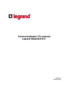 Communicatieplan CO2-reductie Legrand Nederland B.V.