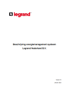 Beschrijving energiemanagement systeem Legrand Nederland B.V.